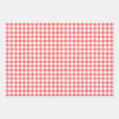 Aquarell Rot und Weiß Gingham Geschenkpapier Set (Vorderseite)