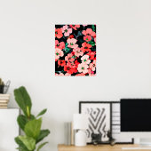 Aquarell Rote Blume Poster (Heimbüro)