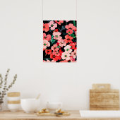 Aquarell Rote Blume Poster (Küche)