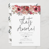 Aquarell Rote Flora Das ist noch! Brautparty Einladung (Vorne/Hinten)