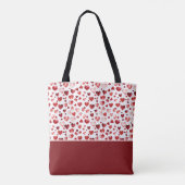 Aquarell-Rote-Herzen-Valentinstag-Farbenblock Tasche (Rückseite)