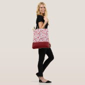 Aquarell-Rote-Herzen-Valentinstag-Farbenblock Tasche (Am Model)