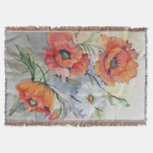 Aquarell rote Mohnblumen