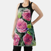 Aquarell-Rote-Rosen-Personalized Schürze (InSitu)