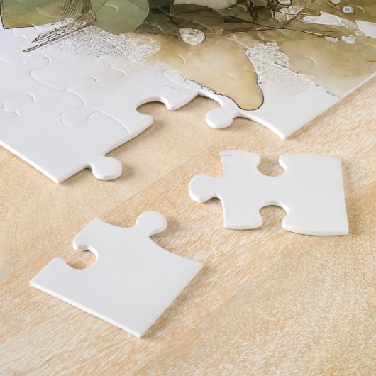 Aquarell Roter Stall mit Sonnenblumen Puzzle (Seite)