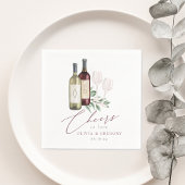 Aquarell Roter & Weißer Wein Gefallen an der Liebe Serviette