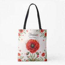 Aquarell-Rotmohn-Blumen-Monogramm Mädchenkunst