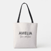 Aquarell-Rotmohn-Blumen-Monogramm Mädchenkunst Tasche (Rückseite)