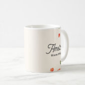 Aquarell-Rotmohn-Blumenmonogramm Wildblume Kaffeetasse (VorderseiteRechts)