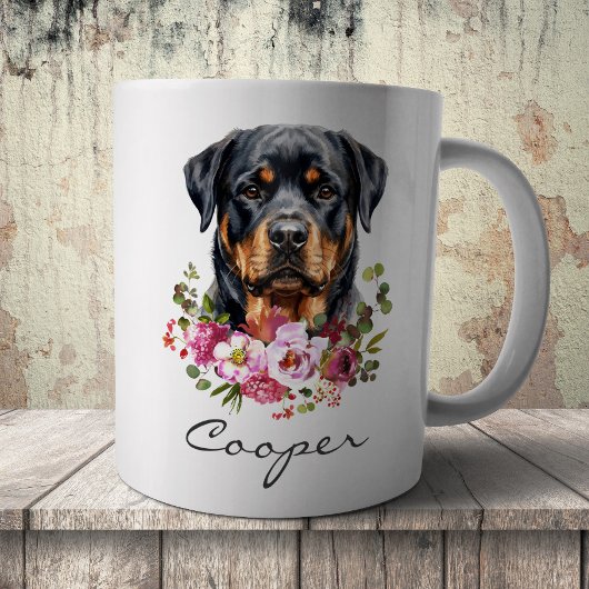 Aquarell-Rottweiler Kaffeetasse