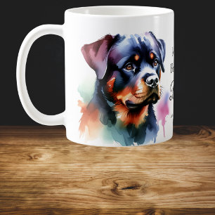 Aquarell Rottweiler Personalisieren Kaffeetasse