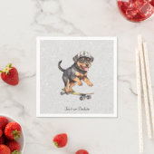 Aquarell-Rottweiler-Servietten Serviette (Beispiel)