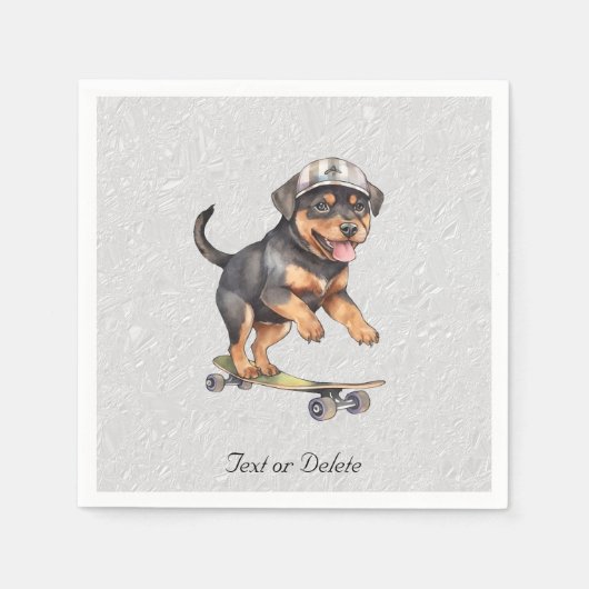Aquarell-Rottweiler-Servietten Serviette (Vorderseite)