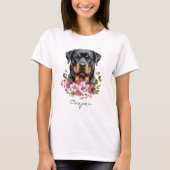 Aquarell-Rottweiler T-Shirt (Vorderseite)