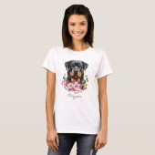 Aquarell-Rottweiler T-Shirt (Vorne ganz)