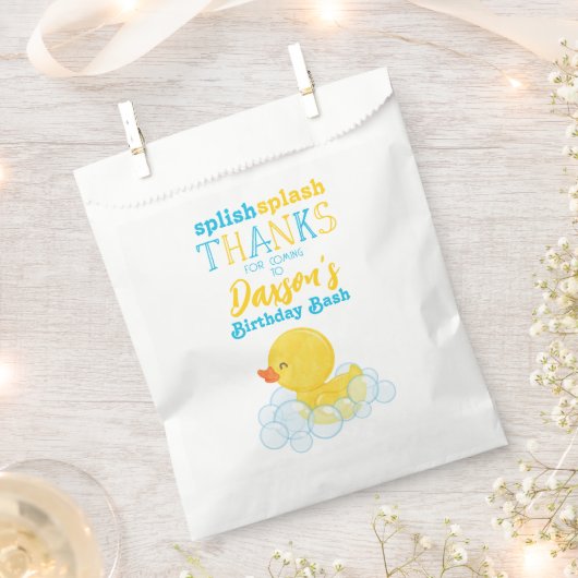 Aquarell Rubber Duck Birthday Favor Bags Geschenktütchen (Ausgeschnitten)
