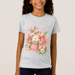 Aquarell-Rückkehr-zur-Schule-Mädchen-T-Shirt | Ros T-Shirt