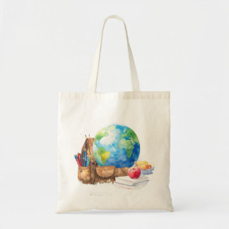 Aquarell-Rucksack-Tasche zum Schulbeginn Tragetasche