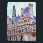 Aquarell Rustic Hotel de Ville der iPad Pro Hülle<br><div class="desc">Finden Sie dieses meisterhaft hergestellte Aquarell und schwärzen Sie Entwurf durch Melissa Wang mit Tinte, geholt Ihnen von der Weltkunst-Gruppe, auf fantastischer Strecke der großen Produkte von Zazzle. Sehen Sie, wie ihre empfindliche Annäherung an Detail splendorous Hotel de Ville zum Leben, von seinen vielen Fenstern geholt hat, von den Bögen...</div>