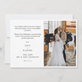 Aquarell Rustik Boho Scheunenhochzeit Foto Dankeskarte (Rückseite)