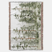 Aquarell Rustik Grüner Wald Decke (Vorderseite Vertikal)