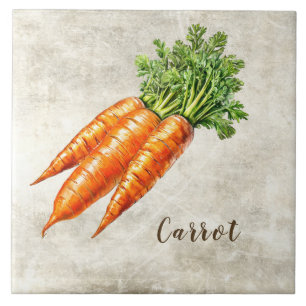 Aquarell Rustik Karotten Faux Textur Fliese