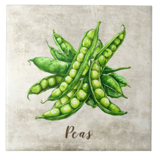 Aquarell-Rustikal-Falsche-Textur-Erbse Fliese