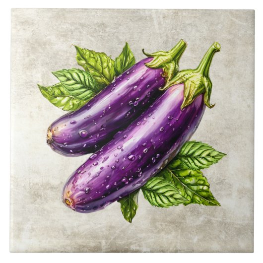 Aquarell Rustikale Aubergine Faux-Textur Fliese (Vorderseite)