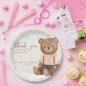 Aquarell Rustikale Bärendusche Pappteller (Party)