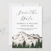 Aquarell Rustikale Berge Save The Date (Vorderseite)