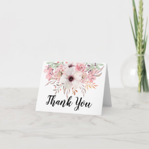Aquarell-Rustikale-Blumen-Land-Dankeskarte Dankeskarte