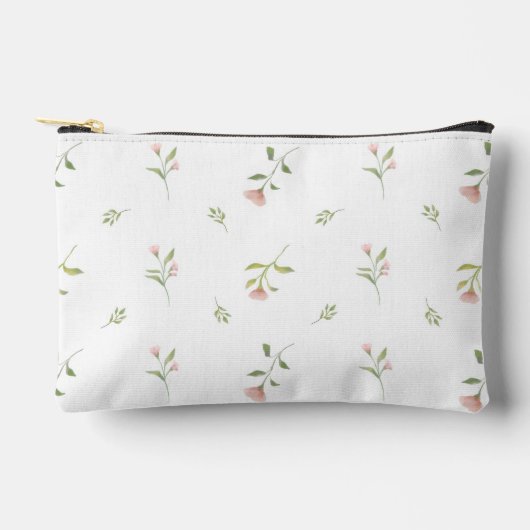 Aquarell rustikale Blumen Zubehörtasche (Vorderseite)