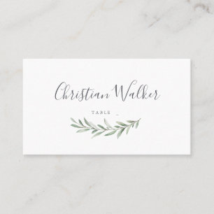 Aquarell rustikale Hochzeit Platzkarte