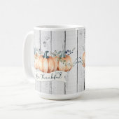 Aquarell-Rustikale Kürbisse Kaffeetasse (Vorderseite Links)