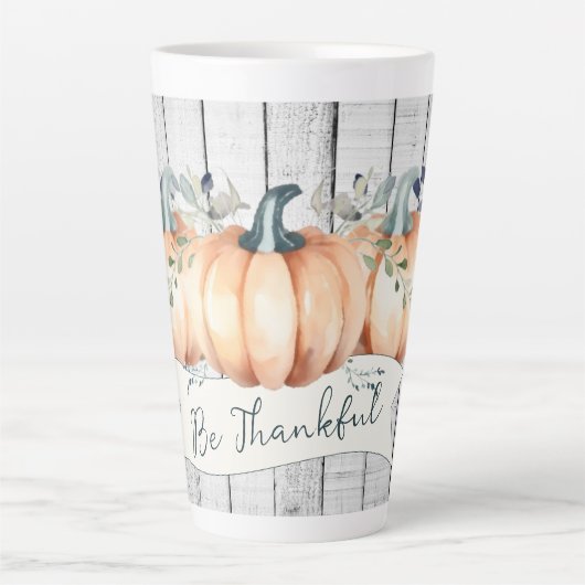 Aquarell-Rustikale Kürbisse Milchtasse (Vorderseite)