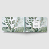 Aquarell Rustikale Landschaft Sage Wedding Gästebu Gästebuch (Voll)