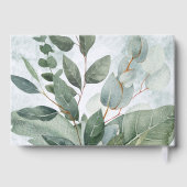 Aquarell Rustikale Landschaft Sage Wedding Gästebu Gästebuch (Rückseite)