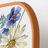 Aquarell Rustikale Wildblumen Monogramm Pickleball Schläger (Linke Seite)