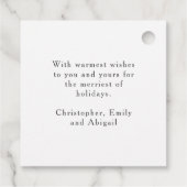 Aquarell Rustikaler Gnome Holiday Geschenkanhänger (Rückseite)