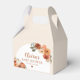 Aquarell Rustikaler Herbst Kleiner Kürbis Baby Sho Geschenkschachtel