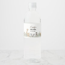 Aquarell-Safari-Tiere Baby-Shower-Thema