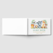 Aquarell Safari Tiere Grüne Kinderdusche Gästebuch (Voll)