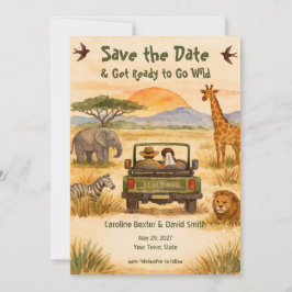 Aquarell Safari - Verwildert - Save the Date