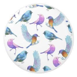 Aquarell-Safari: Vögel (fertigen Sie BG-Farbe!) Keramikknauf