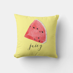 Aquarell saftige Wassermelonenecke Kissen