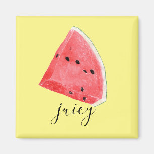 Aquarell saftige Wassermelonenecke Magnet