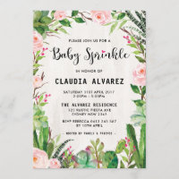 Aquarell-saftiges Baby besprühen Einladung