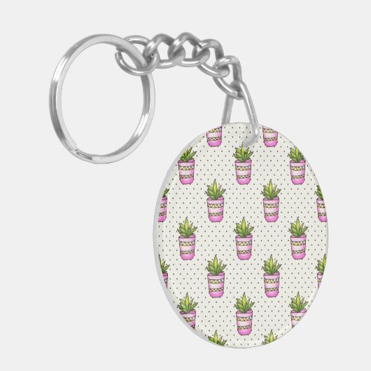 Aquarell-saftiges Tupfen-Muster Schlüsselanhänger (Vorderseite links)