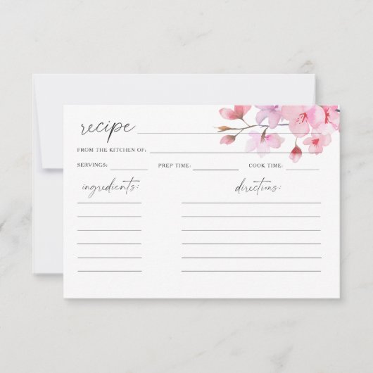 Aquarell Sakura - Rezeptionskarte (Vorderseite)