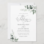 Aquarell Salbei Blütenhochzeit Einladung (Vorderseite)